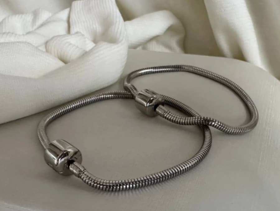 Pulseira para Berloque Fecho Liso | Aço Inoxidável