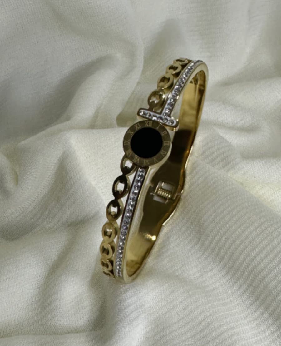 Bracelete Verona Cravejado | Aço Inoxidável
